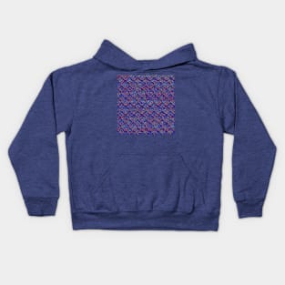 Blue Moroccan Bubble Pattern Kids Hoodie